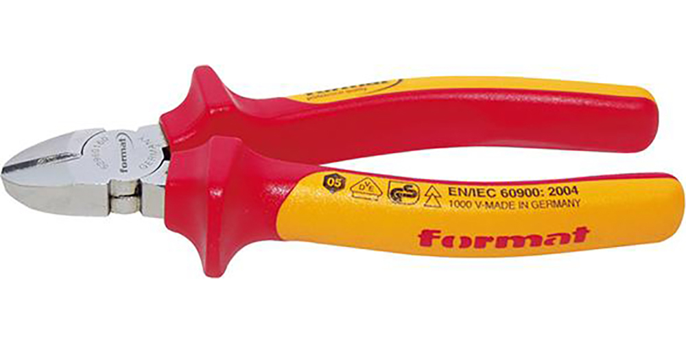 Format Seitenschneider VDE 160mm - Verchromt & Isoliert - Für Elektroarbeiten Bis 1000V