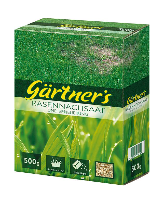 Gärtner´s Rasennachsaat und Erneuerung 500 g Rasenmischung Rasensamen